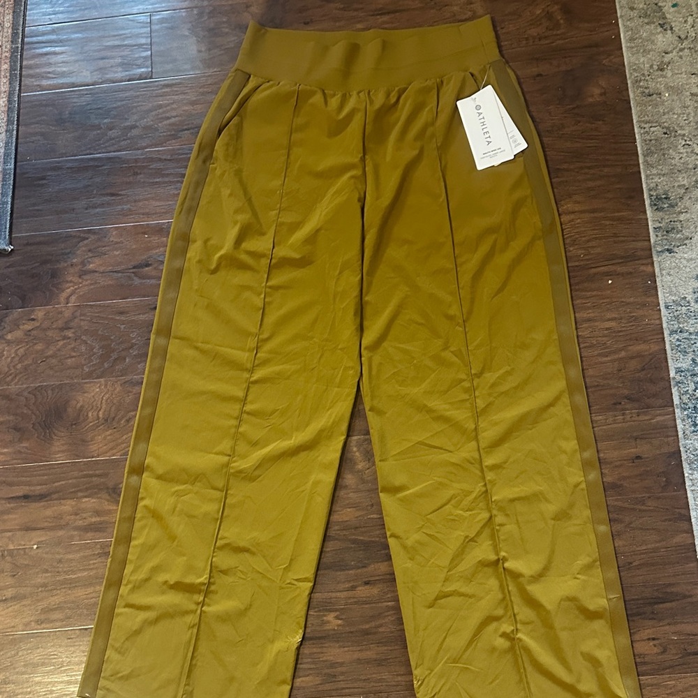 Athleta Olive Wide-Leg Pants